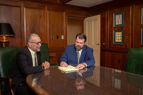 business law attorneys in conference room